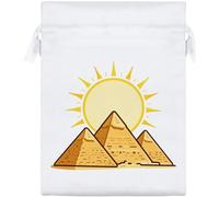 Azeeda 20cm 'Egyptian Pyramids' Satin Drawstring Bag/Pouch (SB00147471)