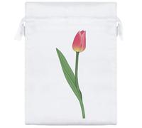 Azeeda 20cm 'Elegant Tulip Bloom' Satin Drawstring Bag/Pouch (SB00122511)