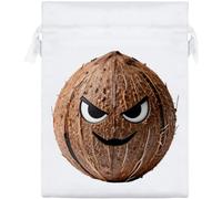 Azeeda 20cm 'Evil Coconut' Satin Drawstring Bag/Pouch (SB00159122)