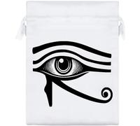 Azeeda 20cm 'Eye Of Horus' Satin Drawstring Bag/Pouch (SB00146599)