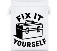 Azeeda 20cm 'Fix It Yourself Tool Box' Satin Drawstring Bag/Pouch (SB00133755)