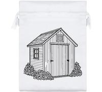 Azeeda 20cm 'Garden Shed' Satin Drawstring Bag/Pouch (SB00144471)