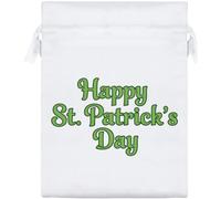 Azeeda 20cm 'Happy St. Patrick's Day' Satin Drawstring Bag/Pouch (SB00147503)