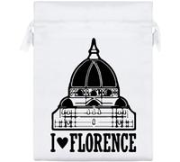 Azeeda 20cm 'I Love Florence City' Satin Drawstring Bag/Pouch (SB00134599)