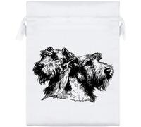Azeeda 20cm 'Irish Wolfhound Couple Portrait' Satin Drawstring Bag/Pouch (SB00140159)