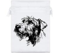Azeeda 20cm 'Irish Wolfhound Portrait' Satin Drawstring Bag/Pouch (SB00137343)