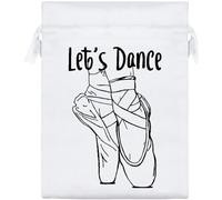 Azeeda 20cm 'Let’s Dance Ballet Shoes Feet' Satin Drawstring Bag/Pouch (SB00140203)