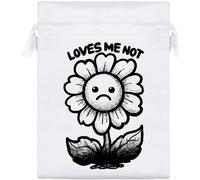Azeeda 20cm 'Loves Me Not Sad Flower' Satin Drawstring Bag/Pouch (SB00145459)
