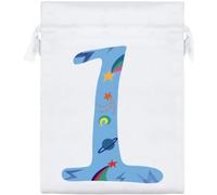 Azeeda 20cm 'Number One Starry Skies' Satin Drawstring Bag (SB00162850)