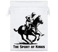 Azeeda 20cm 'Polo Sport Of Kings' Satin Drawstring Bag/Pouch (SB00128531)