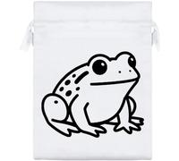 Azeeda 20cm 'Simple Frog Outline' Satin Drawstring Bag/Pouch (SB00141807)