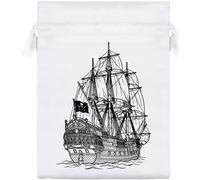 Azeeda 20cm 'Spanish Galleon' Satin Drawstring Bag/Pouch (SB00156443)