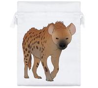 Azeeda 20cm 'Spotted Hyena Prowling' Satin Drawstring Bag/Pouch (SB00122363)