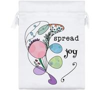 Azeeda 20cm 'Spread Joy' Satin Drawstring Bag/Pouch (SB00154947)