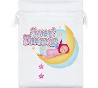 Azeeda 20cm 'Sweet Dreams' Satin Drawstring Bag/Pouch (SB00134871)