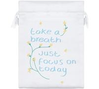 Azeeda 20cm 'Take A Breath ' Satin Drawstring Bag/Pouch (SB00132487)
