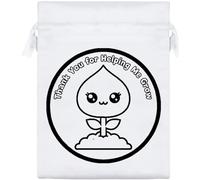 Azeeda 20cm 'Thank You For Helping Me Grow' Satin Drawstring Bag/Pouch (SB00136551)
