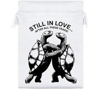 Azeeda 20cm 'Tortoises In Love' Satin Drawstring Bag/Pouch (SB00138735)