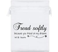Azeeda 20cm 'Tread Softly Because You Tread On My Dreams' Satin Drawstring Bag/Pouch (SB00153259)
