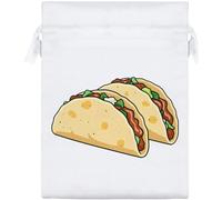 Azeeda 20cm 'Two Tacos' Satin Drawstring Bag/Pouch (SB00146275)