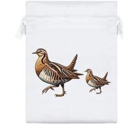 Azeeda 20cm 'Woodcock Birds Strutting' Satin Drawstring Bag/Pouch (SB00155051)