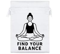 Azeeda 20cm 'Yoga Balance Meditation' Satin Drawstring Bag/Pouch (SB00124675)