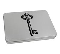 Azeeda 220mm 'Antique Vintage Key' Metal Hinged Tin/Storage Box (TT00241647)