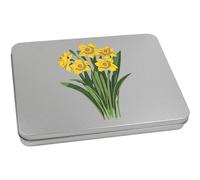 Azeeda 220mm 'Daffodils In Bloom' Metal Hinged Tin/Storage Box (TT00227508)