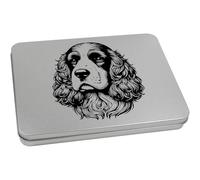 Azeeda 220mm 'English Cocker Spaniel' Metal Hinged Tin/Storage Box (TT00250293)