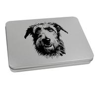 Azeeda 220mm 'Irish Wolfhound Portrait' Metal Hinged Tin/Storage Box (TT00322161)