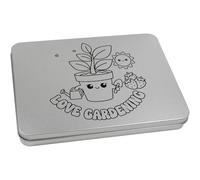 Azeeda 220mm 'Love Gardening' Metal Hinged Tin/Storage Box (TT00305040)