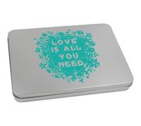 Azeeda 220mm 'Love Is All You Need' Metal Hinged Tin/Storage Box (TT00338464)