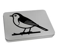 Azeeda 220mm 'Robin on a Branch' Metal Hinged Tin/Storage Box (TT00292914)