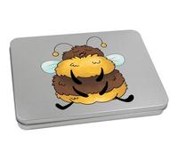 Azeeda 220mm 'Sleepy Bumble Bee' Metal Hinged Tin/Storage Box (TT00248640)