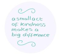 Azeeda 24 x 'A Small Act of Kindness ' Round Stickers - 4cm (SK00075516)