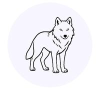 Azeeda 24 x 'Arctic Wolf Outline' Stickers - for Crafts, Scrapbooking and Labelling (SK00078022)