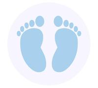 Azeeda 24 x 'Blue Baby Footprints' Stickers - for Crafts, Scrapbooking and Labelling (SK00074039)