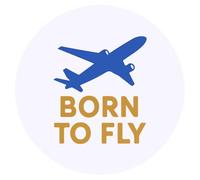 Azeeda 24 x 'Born to Fly' Round Stickers - 4cm (SK00073915)