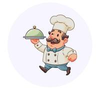 Azeeda 24 x 'Cartoon Chef' Stickers - for Crafts, Scrapbooking and Labelling (SK00077353)