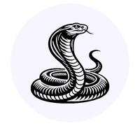 Azeeda 24 x 'Coiled Cobra Snake' Stickers - for Crafts, Scrapbooking and Labelling (SK00073080)