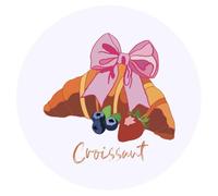 Azeeda 24 x 'Croissant ' Stickers - for Crafts, Scrapbooking and Labelling (SK00077116)