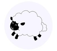 Azeeda 24 x 'Cute Woolly Sheep' Stickers - for Crafts, Scrapbooking and Labelling (SK00073220)