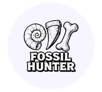 Azeeda 24 x 'Fossil Hunter' Round Stickers - 4cm (SK00075365) | Labels for Crafts, Scrapbooking, Journals, Gifts and Packaging