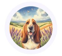 Azeeda 24 x 'Happy Bassett Hound' Stickers - for Crafts, Scrapbooking and Labelling (SK00074069)