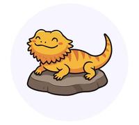 Azeeda 24 x 'Happy Bearded Dragon' Stickers - for Crafts, Scrapbooking and Labelling (SK00074646)