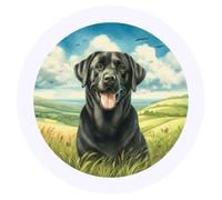 Azeeda 24 x 'Happy Black Labrador' Stickers - for Crafts, Scrapbooking and Labelling (SK00074100)