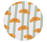 Azeeda 24 x 'Happy Croissant Pattern' Stickers - for Crafts, Scrapbooking and Labelling (SK00078811)