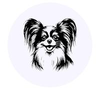 Azeeda 24 x 'Happy Papillon Portrait' Stickers - for Crafts, Scrapbooking and Labelling (SK00074455)