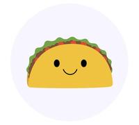 Azeeda 24 x 'Happy Taco' Stickers - for Crafts, Scrapbooking and Labelling (SK00079575)