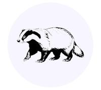 Azeeda 24 x 'Honey Badger' Round Stickers - 4cm (SK00078701)